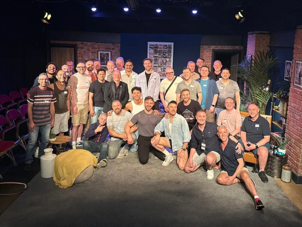 West End Outings members at an LGBTQ+ theatre night in London's West End