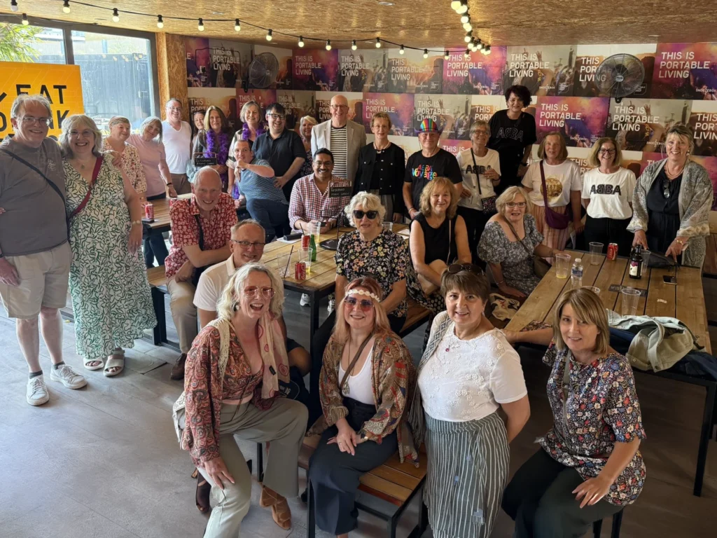 West End Outings members having a drink together before a London matinee